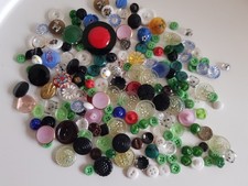 Konvolut alte Knöpfe , Glasknöpfe , Trachtenknöpfe Mix , ca.200 g , Vintage 