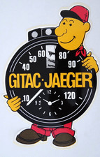 Werbe-Aufkleber Gitac Jäger Fahrtenschreiber 80er LKW Tachometer Spedition