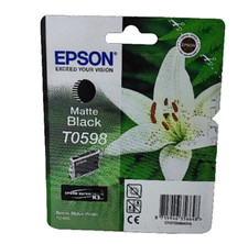 2x Orig. Epson T0598 Matte Black Tintenpatrone Twinpack Stylus Photo R2400 NEU
