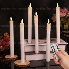 6Stück Led stabkerzen Flammenlose Tafelkerzen LED Kerzen mit Timer fernbedienung