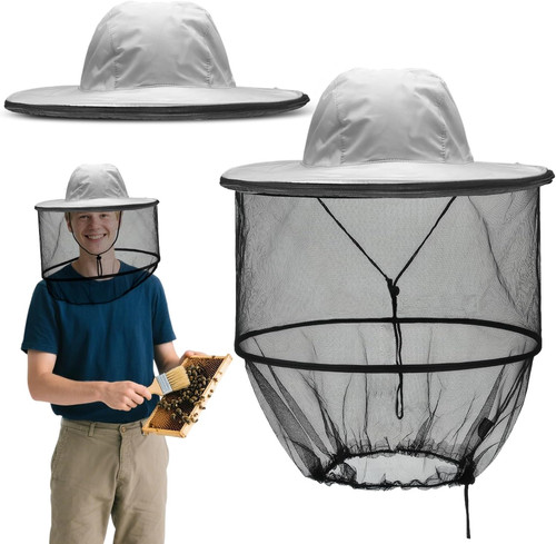 Imkerhut mit schleier - imkerhut, grau