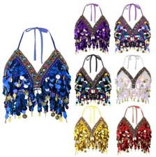 Bauchtanz Kostüm BH Oberteil Top Tribal Bauchtanz Festival Clubbing Halftern Top