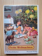 Postkartenbuch Frohe Weihnachten, 32 Weihnachtskarten, Ansichtskarten