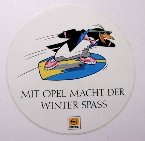 Werbe aufkleber mit - mit, opel