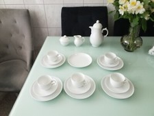 Kaffeeservice „Alt Fürstenberg“ Rose, Porzellan weiß, 5  Personen, 19 -teilig