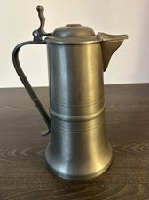 Kanne,  Krug, Schnabelkanne  SKS Reinzinn,  ca 21 cm hoch, Vintage