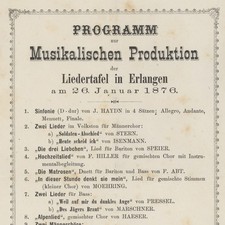 Programm Erlangen Liedertafel