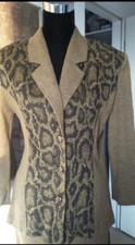 Schurwolle Kostüm* Strick Blazer & Rock* Schlangen-Look* Gr. 36-38* NP-155€