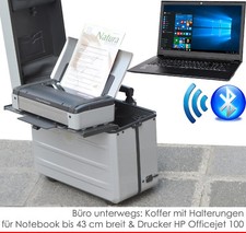 TRAGBARE PILOTENKOFFERLÖSUNG PARAT FÜR NOTEBOOK + HALTERUNG FÜR DRUCKER HP 100