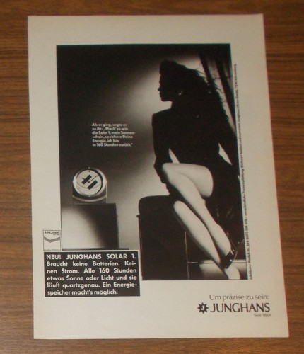 Seltene werbung junghans - seltene, solar
