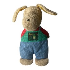 Sigikid Hund FIPS Latzhose Frosch Kuscheltier Plüsch Frottee ca 27cm VINTAGE