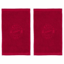FC Bayern München Gästehandtuch Bordeaux 2er-Set Handtuch 50x30cm FC Bayern Shop