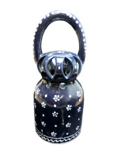 Windlicht/ Laterne mit Henkel ca. 23,5 cm Dirndl blau Gmundner Keramik