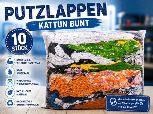 Kattun putzlappen bunt - kattun, 10