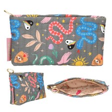 PENfection Schlampertasche Schlange - Kosmetiktasche mit goldenem Reißverschluß