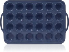 24 Mini Muffinformen – Silikon mit stabilem Metallrahmen Backform