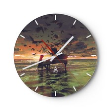 Modern Wanduhr 40x40cm Rund
