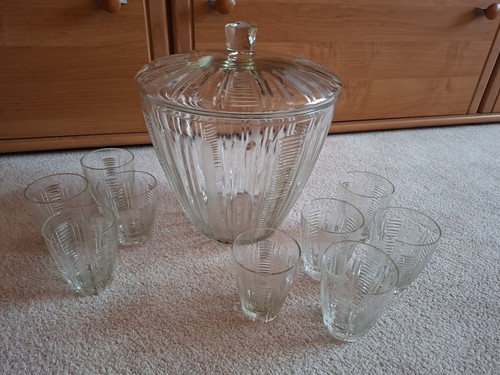 Kristall glas bowle set mit - mit, 9