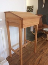 Echtholz Stehpult 63x112x55cm Rednerpult Büromöbel Lesepult Buche geölt