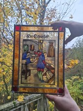 Altes Fensterbild Bleiverglast Der Schneider Glasbild