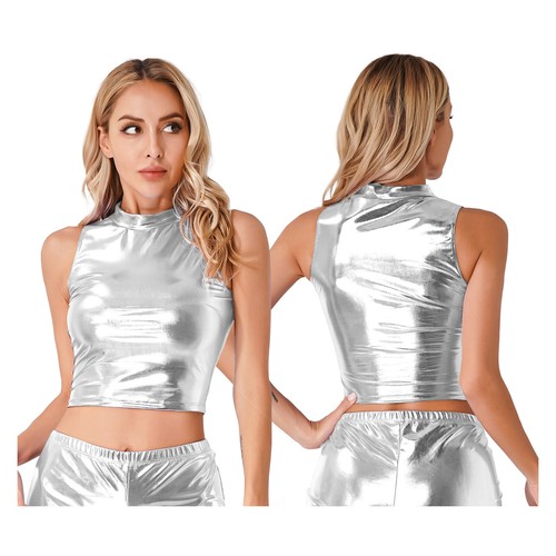 Damen metallic crop top - damen,