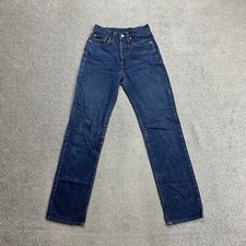 REPLAY 402 Damen Jeans Hose Gr. 26 Regular Fit Straight High Waist 19918 Blau