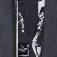 Eberhard Schlotter Frauenakt Radierung Aquatinta signiert 1966 Exemplar 32/100