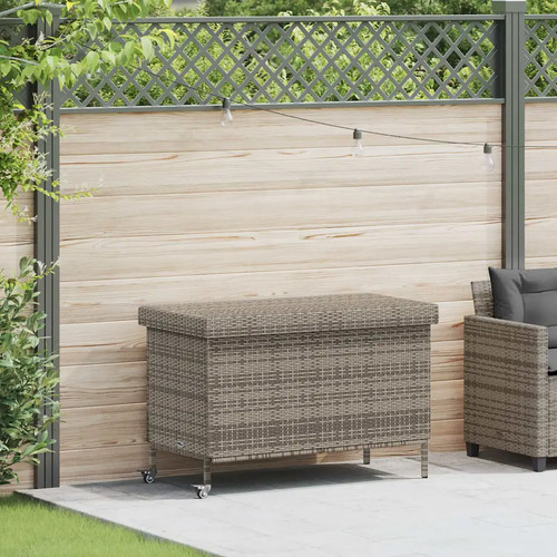 Gartentruhe mit rollen grau - rollen,