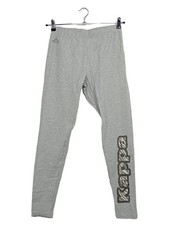Kappa Damen Jogginghose L Grau Sportlich Baumwolle Logo Print Freizeit
