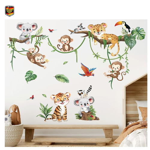 Wandtattoo dschungel tiere - wandtattoo,