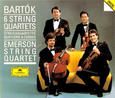 Bartok 6 String Quartets EMERSON STRING QUARTET DGG 2CD Box 423657-2 Full Silver