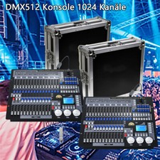 1024 Kanäle DMX512 Konsole +Flightcase Lichtmischpult Dimmer dj Disco Party Show