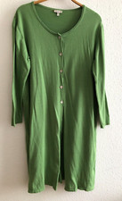 Deerberg Mantel /Jacke Grasgrün Perlmutt-Knopfverschluss 100% Baumwolle Gr L