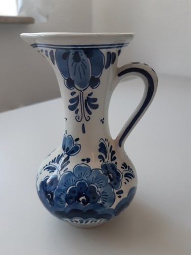 Vase mit henkel delfts - mit, blauw