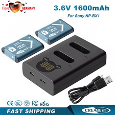 2Pcs NP-BX1 Akku +Ladegerät Für Sony DSC-HX99 DSC-HX60 DSC-WX350 DSC-H400 HX90