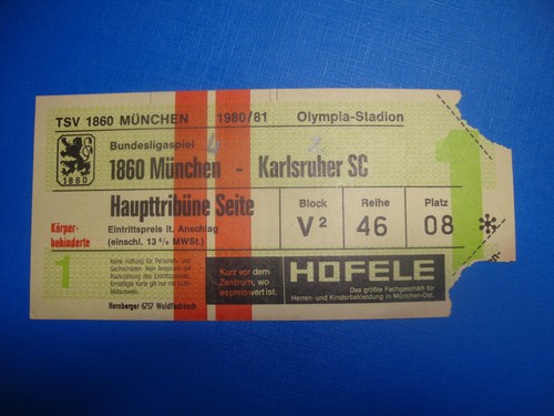 Ticket 1860 münchen ksc - ticket,
