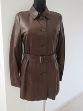 Hugo Boss Damen Leder Mantel, Kurzmantel, Gehrock, braun Neu ungetragen, Gr.38