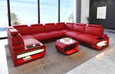Sofa wohnlandschaft rot - sofa,