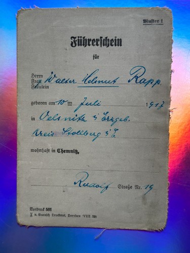 Alter führerschein 1943 - führerschein,,