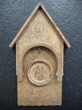 Taschenuhrständer Holz Handarbeit Wandhänger Jugendstil von ca. 1890