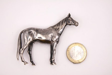 Pferdefigur Silber 925 Halbmond Krone - Pferd #T8
