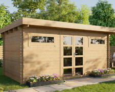 Gartenhaus Holzhaus Blockhaus Laube Gerätehaus 5x3m 28mm