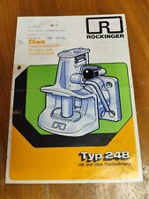 Rockinger Typ 248 Anhängerkupplung Zugmaul Traktor tractor prospekt brochure 35