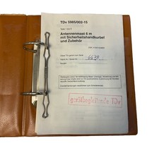 TDv 5985/002-15 für Geroh Antennenmast 6m Anleitung Ex. Bundeswehr 1641