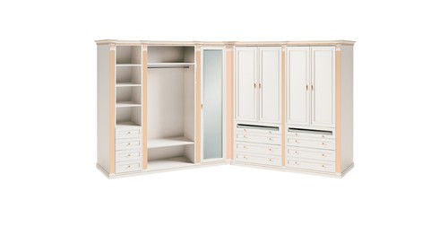 Robuster weißer eckschrank - weißer,