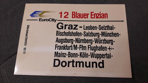 Zuglaufschild ec 13 - ec,