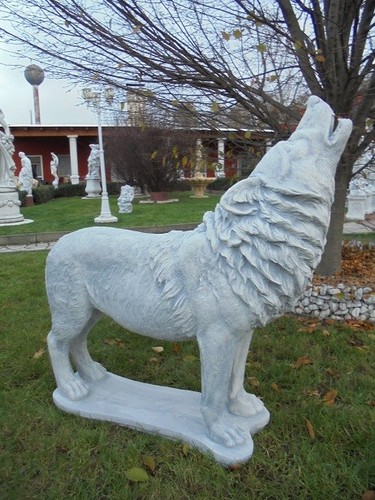 Steinfigur wolf stehend 100 - "wolf, stehend"