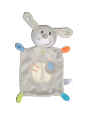 Nicotoy HUND Hündchen grau blau  Stofftier Schmusetuch Schnuffeltuch Kuscheltuch