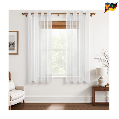 Voile vorhänge 145x140 set - voile,