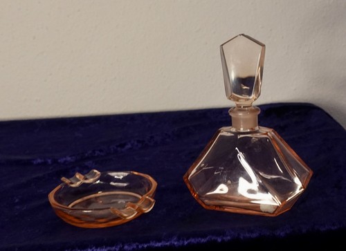 Vintage garnitur glas pink - vintage,